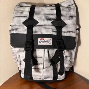 Quiksilver Backpack White and Black Tie Dye